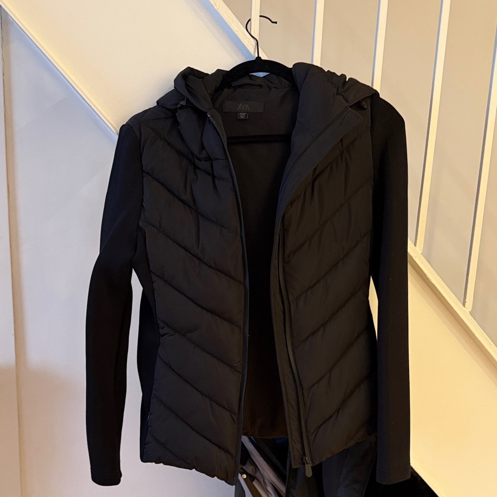 Zara Charcoal Puffer Jacket